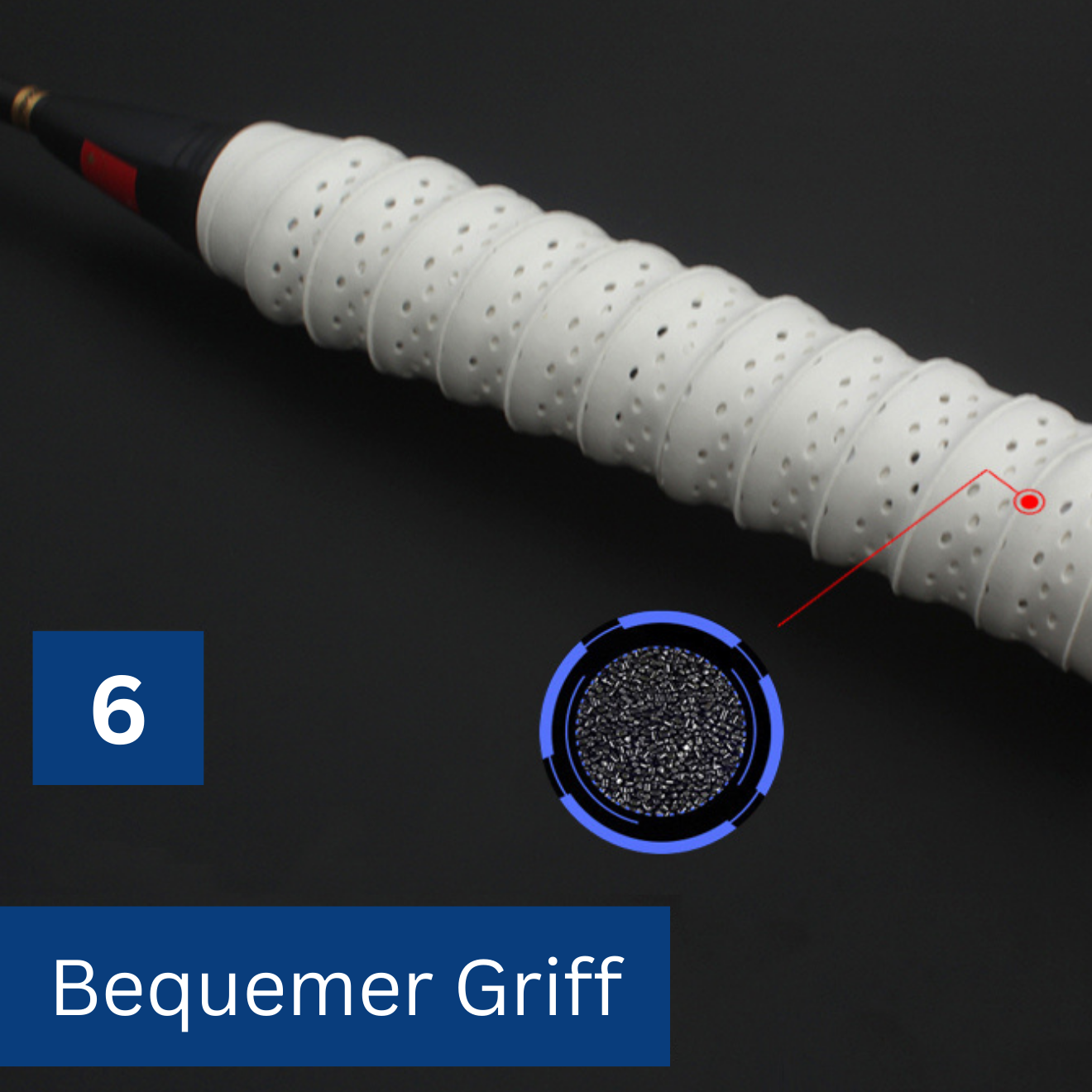 Premium Carbon Badmintonschläger - Light Blow